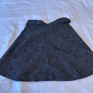 Zara Woman Black and White Short Tweed Skirt NWOT